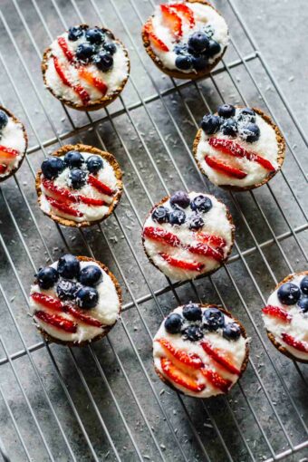 Patriotic Mini Fruit Tarts Top Shot