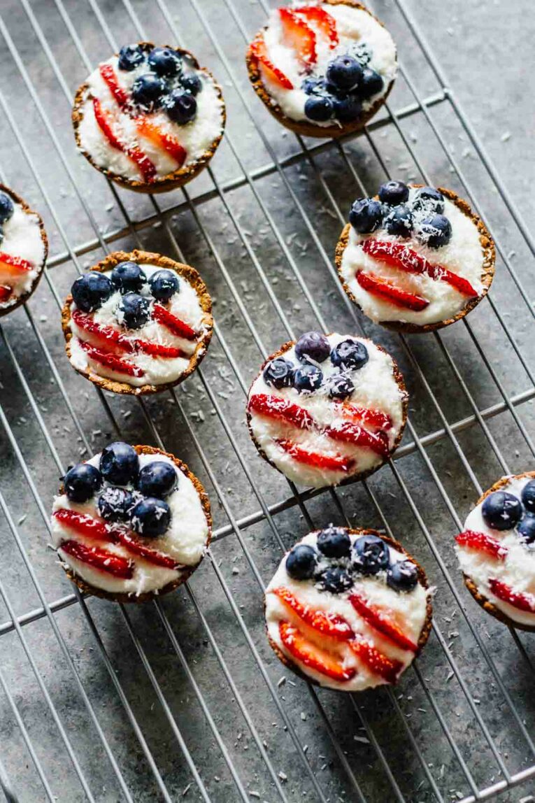 Patriotic Mini Fruit Tarts Top Shot