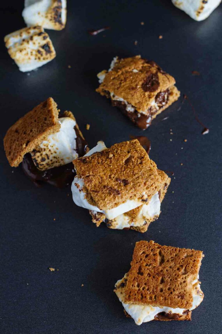 Healthy S'mores that are delicious and easy to make.