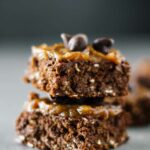 Healthy Chocolate Brownies w/ Date Caramel Sauce