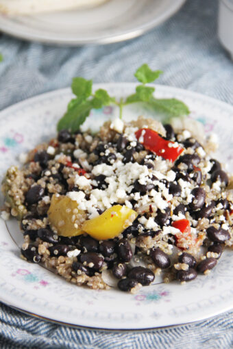 A gallo pinto dish made with quinoa.
