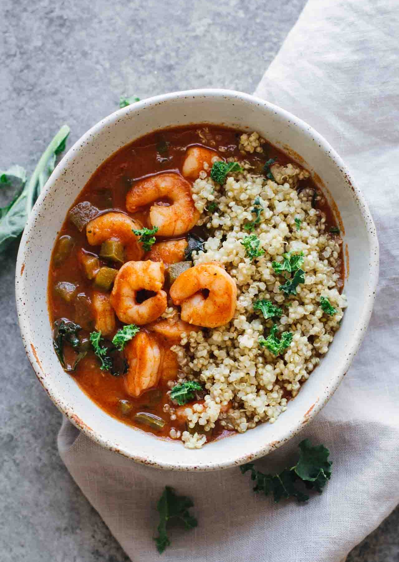Healthy Cajun Shrimp Gumbo!