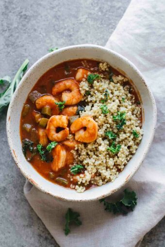 Healthy Cajun Shrimp Gumbo!