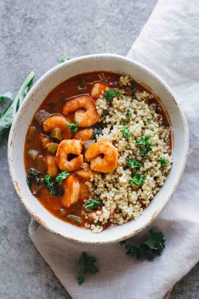 Healthy Cajun Shrimp Gumbo!
