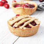 Cranberry Pie with a lattice top.