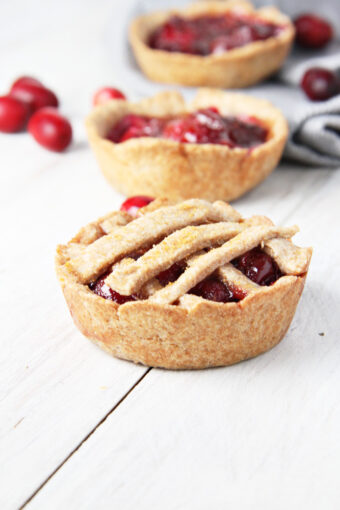 Cranberry Pie with a lattice top.