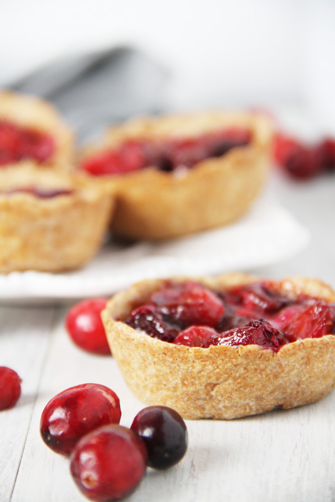 Cranberry pie filling in a gluten-free crust.