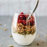Pomegranate Breakfast Parfait! Vegetarian, gluten free, delicious!
