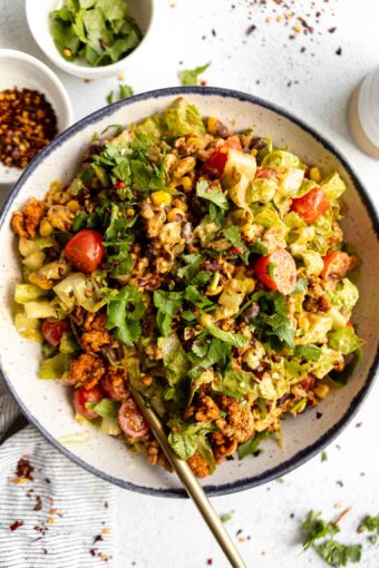 Easy Healthy Taco Salad w/ Ground Turkey - delicious!
