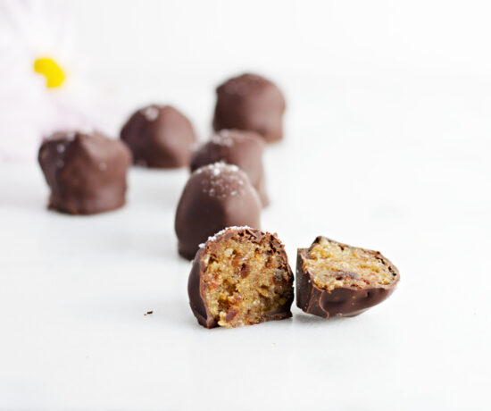 Healthy Salted Caramel Truffles! SO good!