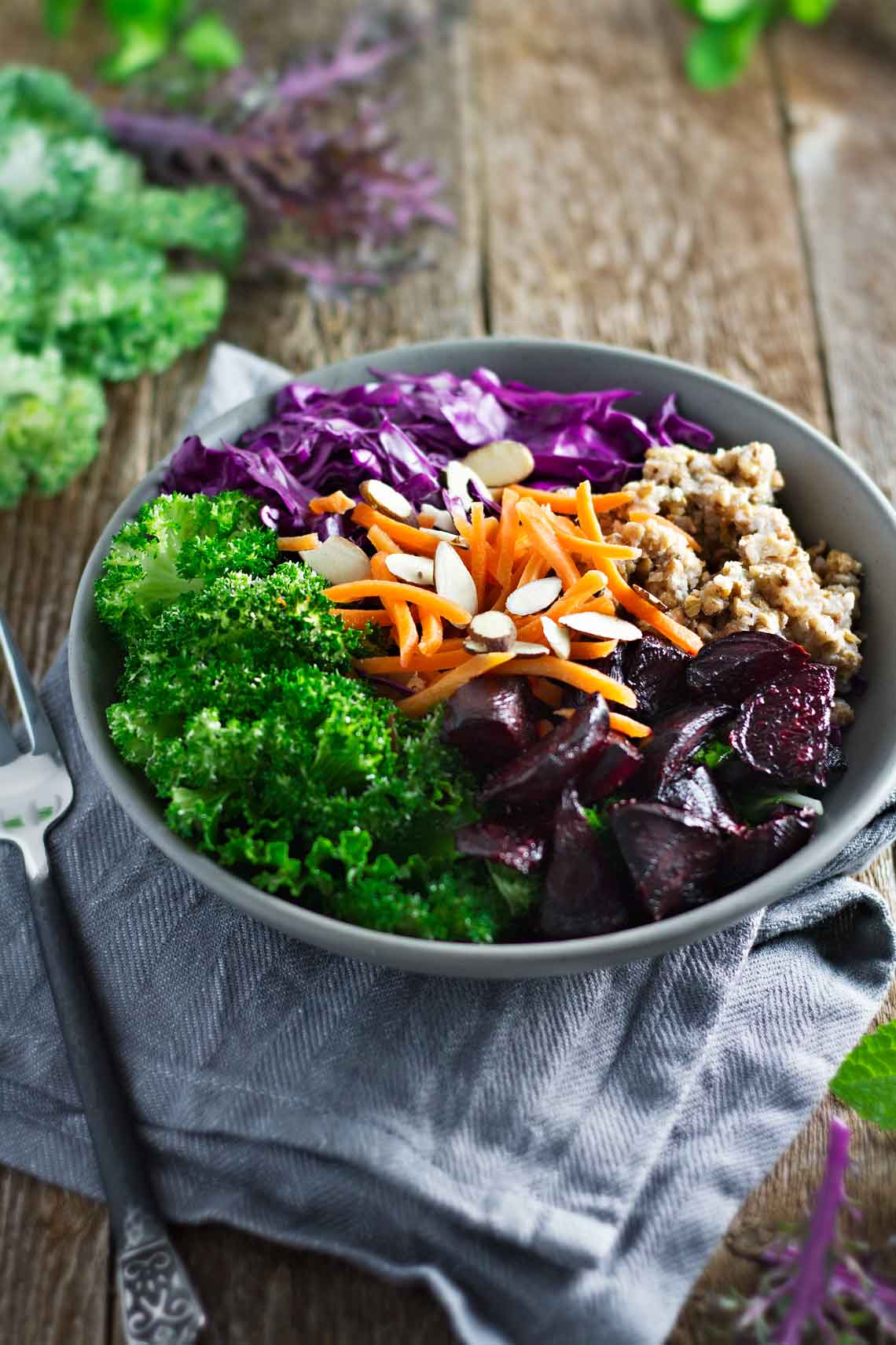 Angled photo of Buckwheat Salad recipe.