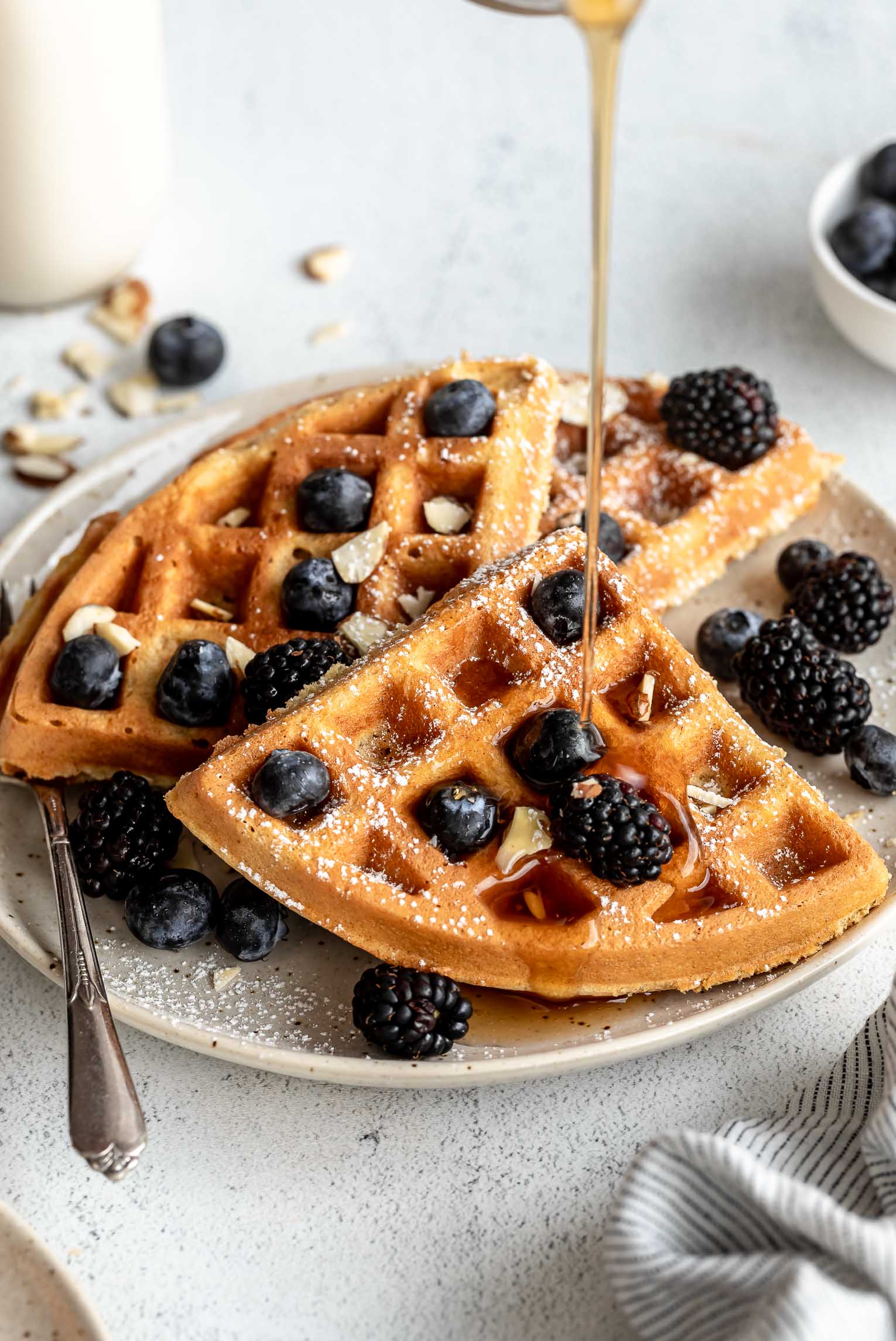 This is such a great idea! Frozen Almond Flour Waffles!