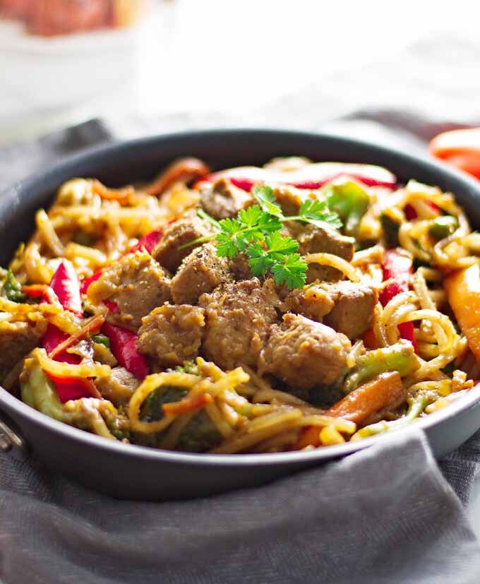 Gardein Sweet & Sour Porkless Bites Stir-Fry!