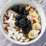 Buckwheat porridge recipe top shot photo.
