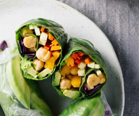 Vegan Spring Rolls w/ Spicy Turmeric Coconut Sauce!