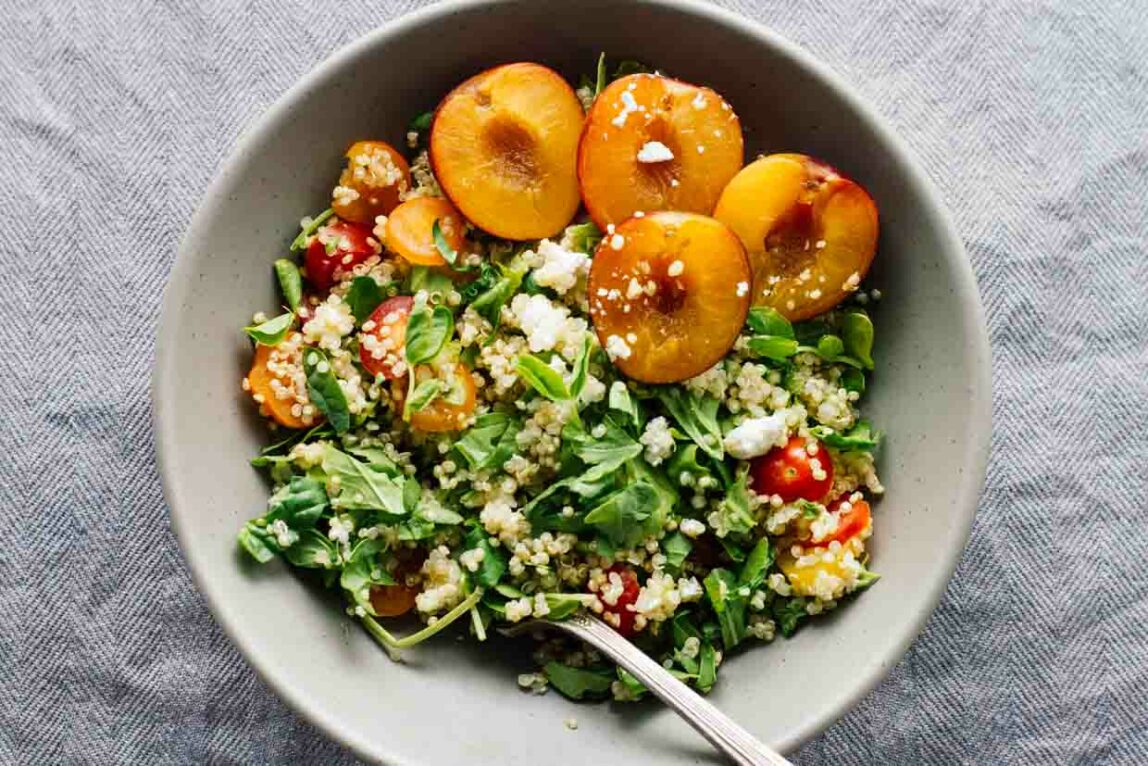 Cherry Plum & Goat Cheese Summer Salad!