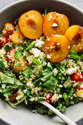 Cherry Plum & Goat Cheese Summer Salad!