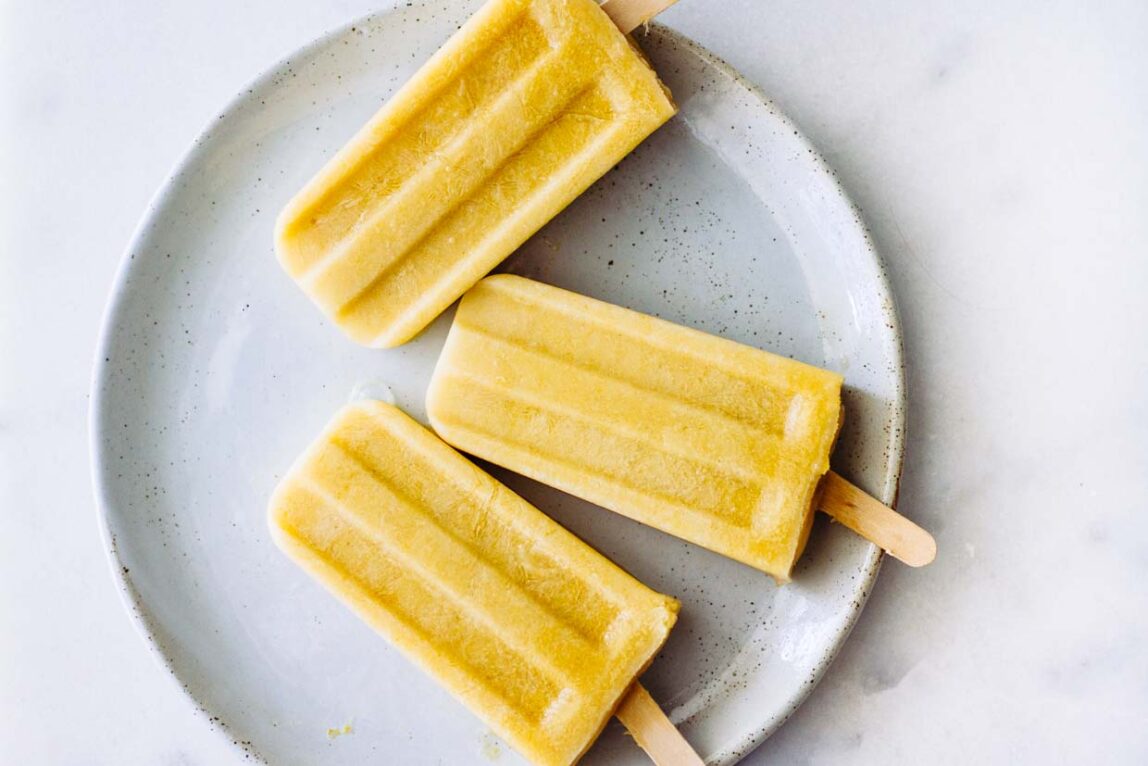 Coconut Peach Turmeric Popsicles!