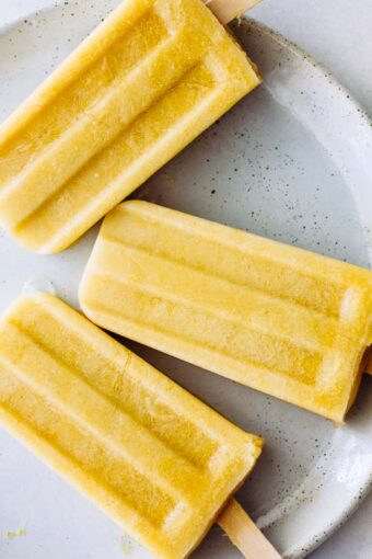 Coconut Peach Turmeric Popsicles!
