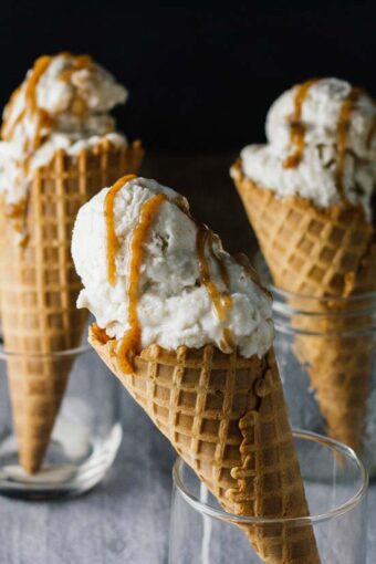 Vegan Salted Caramel & Chamomile Ice Cream!