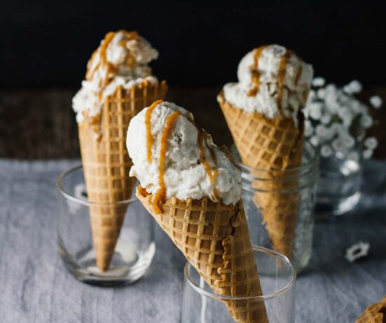 Vegan Salted Caramel & Chamomile Ice Cream!