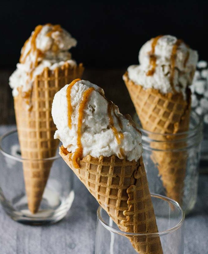 Vegan Salted Caramel & Chamomile Ice Cream!