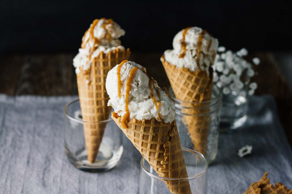 Vegan Salted Caramel & Chamomile Ice Cream!