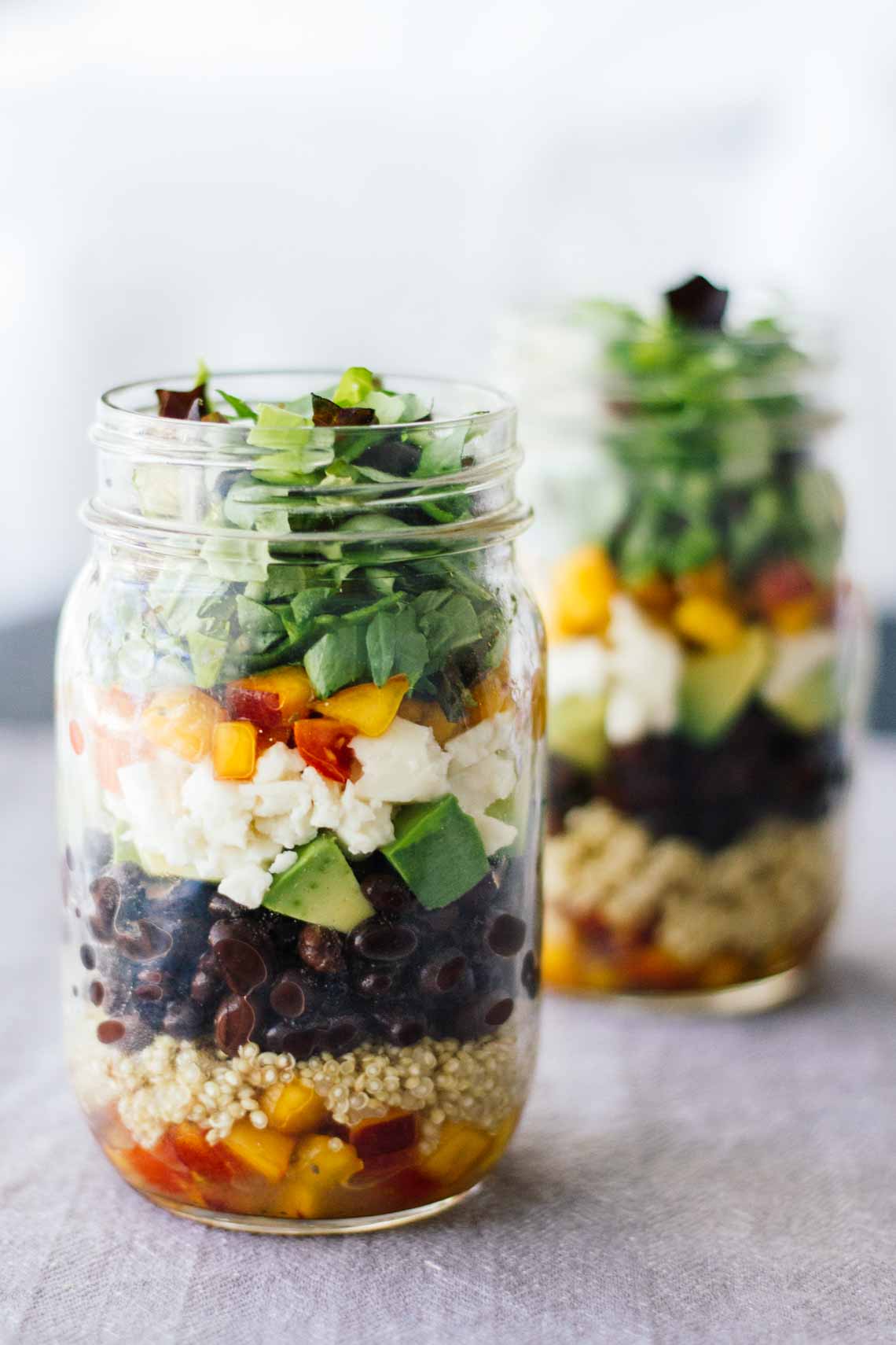 Central American Salad In A Jar! Gluten-free and vegetarian!