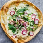 Roasted Radish, Arugula, & Havarti Pita Bread Pizzas!