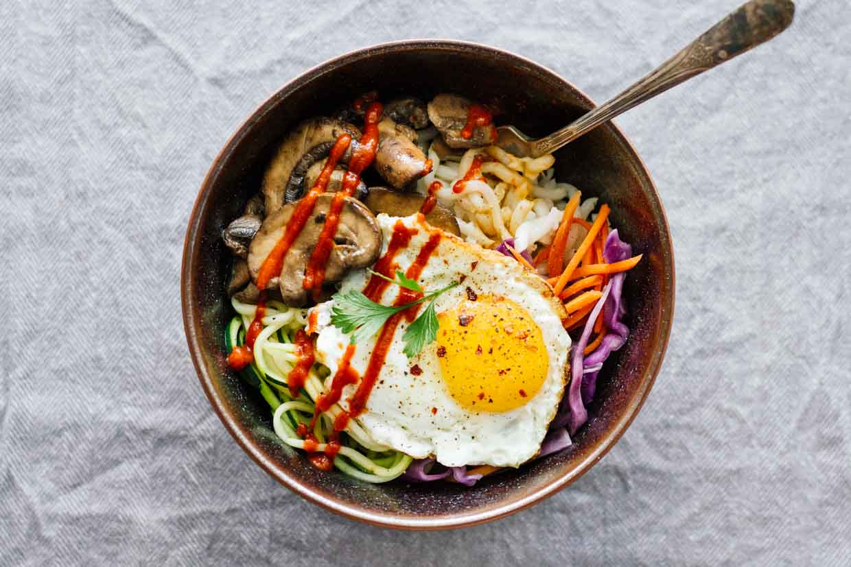 Vegetarian Spicy Korean Bibimbap Bowls!