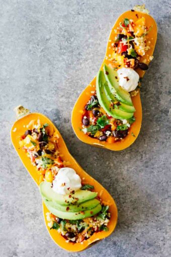 Jar Of Lemons Healthy Dinners! Mexican Quinoa Stuffed Butternut Squash!