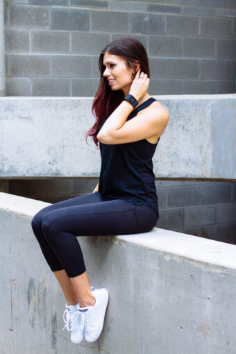 Girl in fitness wear.