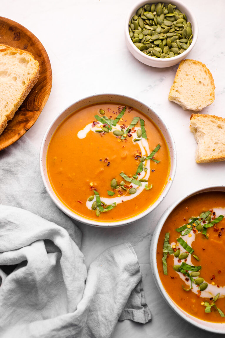 Pumpkin Curry Soup! Vegan, vegetarian, gluten-free, and under 30 minutes!
