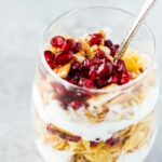 Pomegranate Pecan Breakfast Parfait! Easy and perfect for a quick and healthy breakfast!
