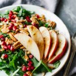 Healthy Holiday Side Dishes, Appetizers, and Desserts: Pomegranate Pecan Salad w/ Cinnamon Apples! Healthy, vegan, vegetarian, gluten-free, and under 10 minutes!
