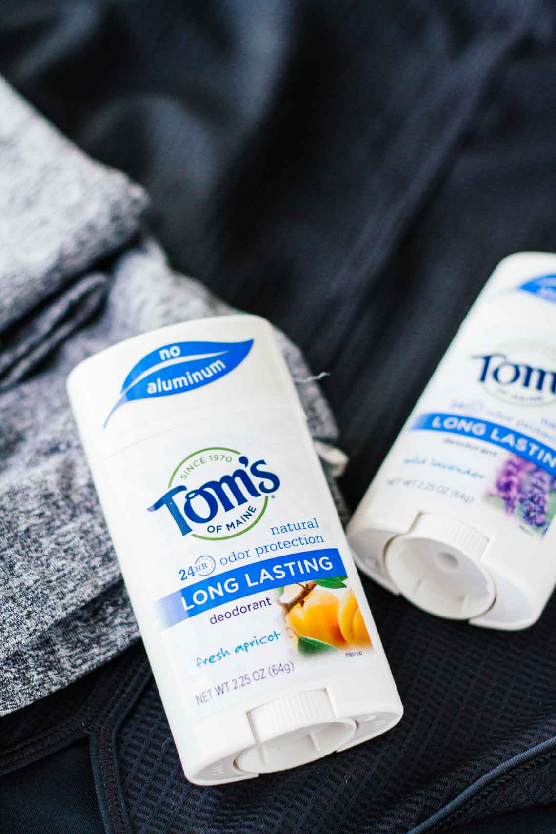 close up of tom's deodorant