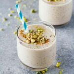 Banana Cashew Butter Chia Seed Smoothie! Vegan, vegetarian, gluten free, refined sugar free, 5 minutes. SO good!