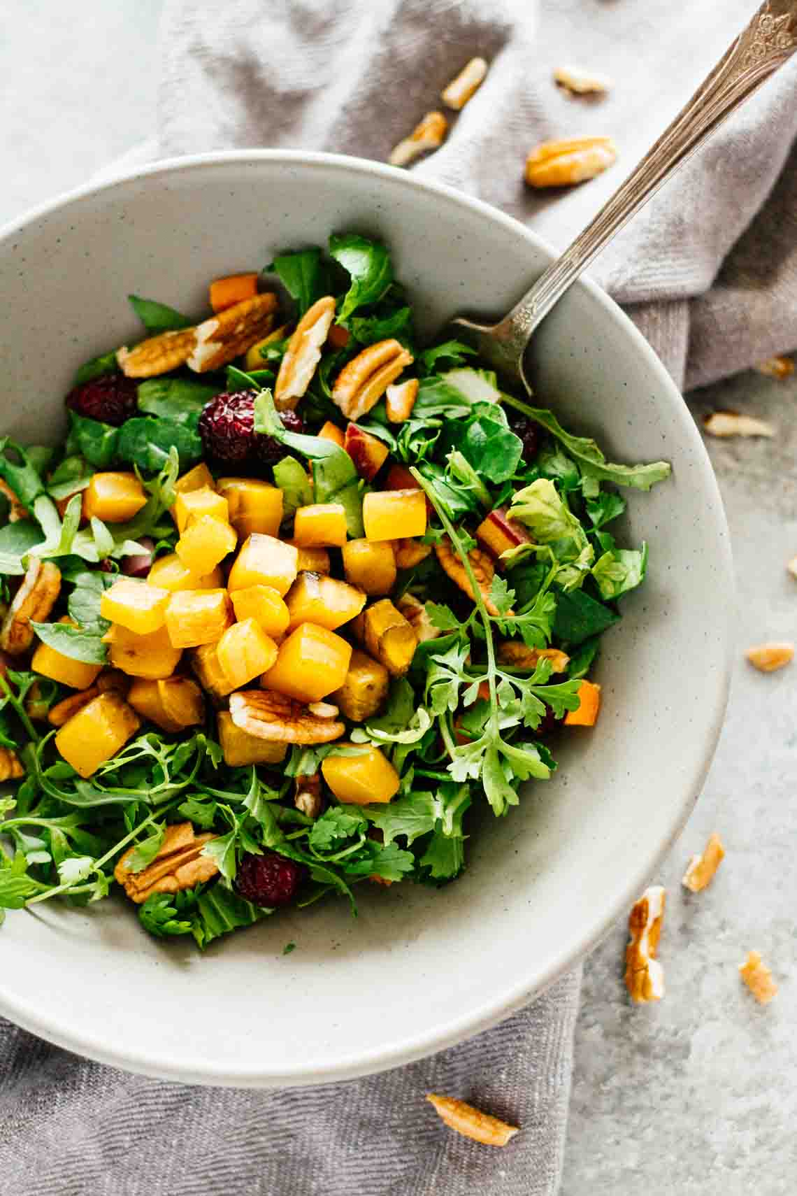 Golden Beet Pecan Detox Salad! Vegan, vegetarian, gluten-free!