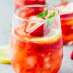 Sugar-Free Strawberry Lemonade Spritzer! Vegan, Vegetarian, Gluten-free, Refined Sugar Free.