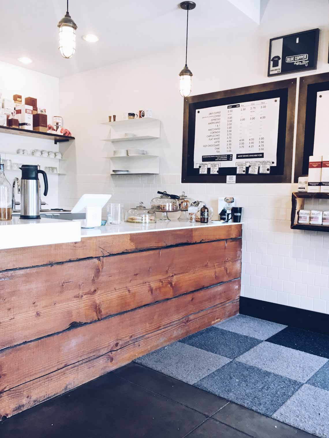 Shot of Blue Copper Coffeeshop in Salt Lake City