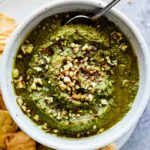 5-Minute Green Hummus! So good and easy to make!