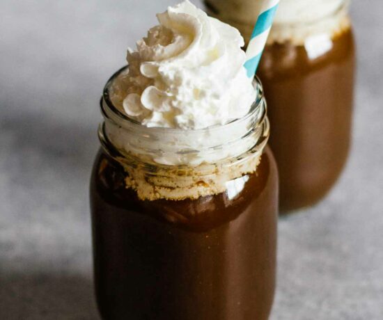 Vanilla Coconut Cold Brew Coffee in a mason jar