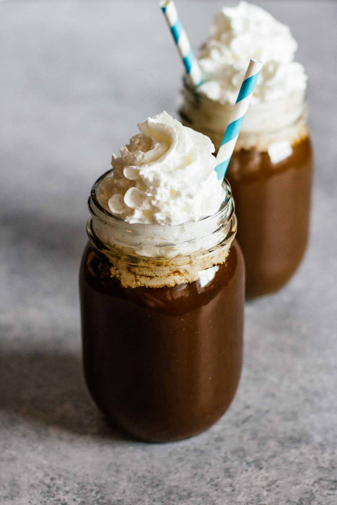 Vanilla Coconut Cold Brew Coffee in a mason jar