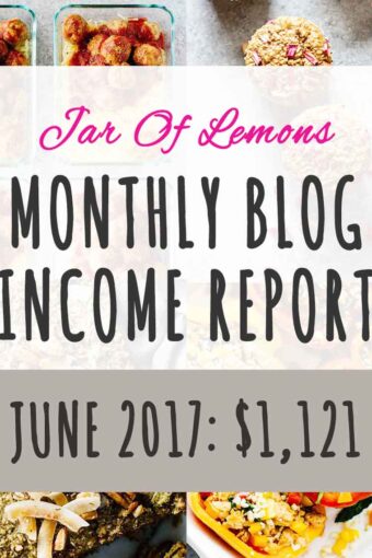 Monthly Blog Income Report June-2017! Learn how to start your food blog and grow it!