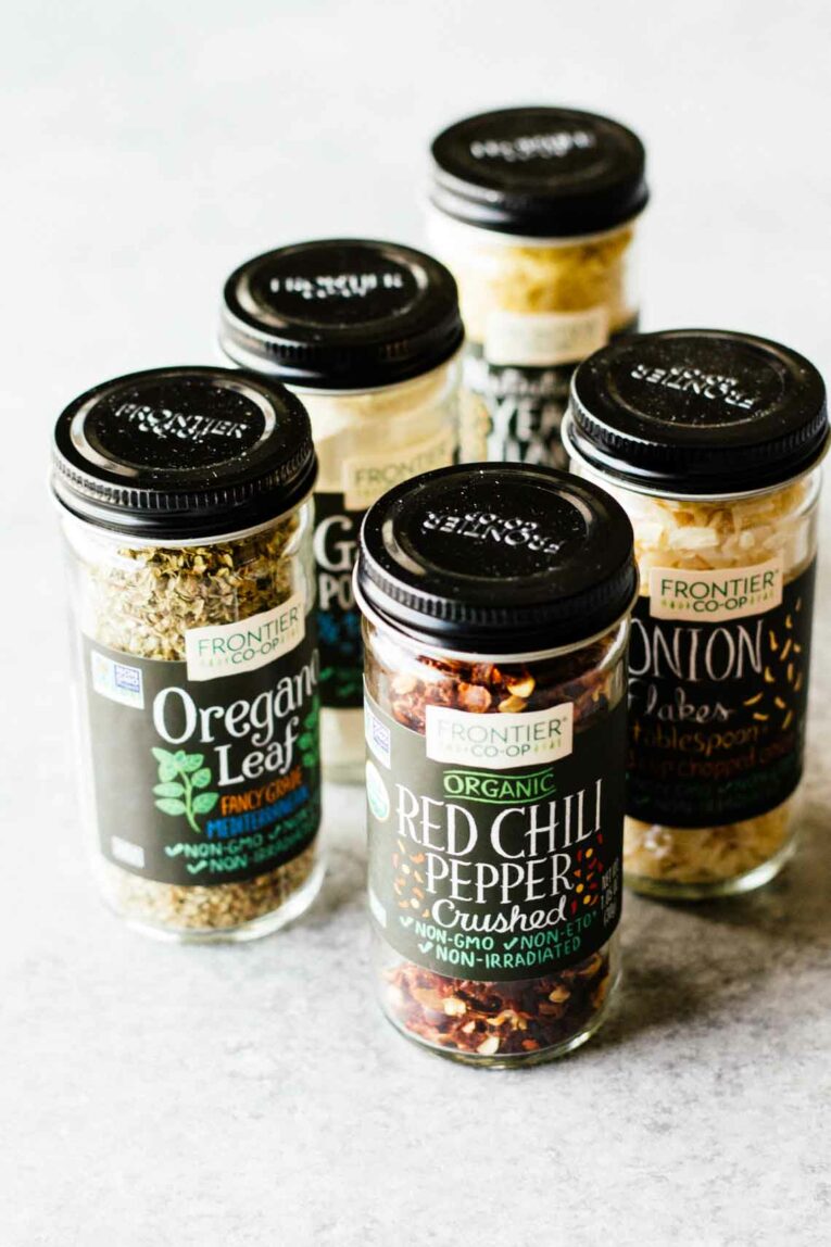 Frontier Co-op Spices on a counter