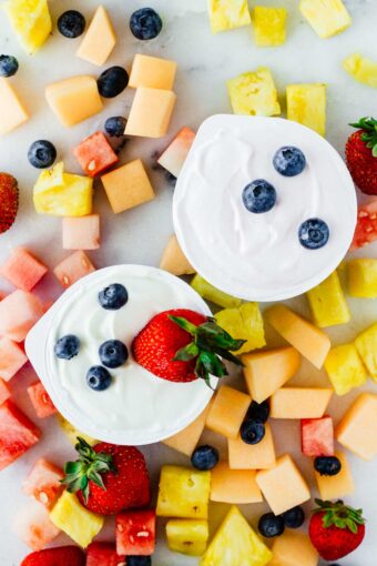 Summer Fruit Tray & Yogurt Dip!