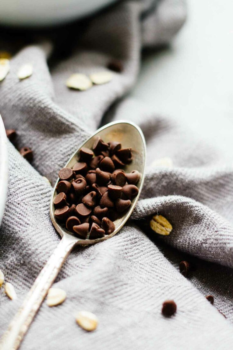Spoonful of chocolate chips