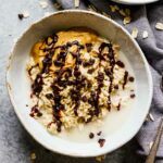 Chocolate Peanut Butter Overnight Oats! Gluten Free and easy to make.