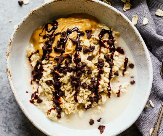 Chocolate Peanut Butter Overnight Oats! Gluten Free and easy to make.