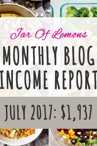 Food Blog Monthly Blog Income Report - July 2017! Also, how to go from HTTP to HTTPS